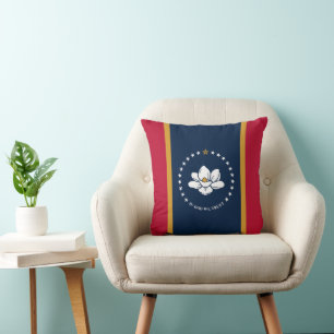 Drapeau du Mississippi sur Coussin MoJo
