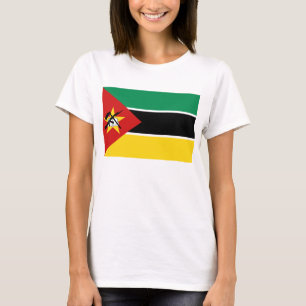 Drapeau du Mozambique x Carte T-shirt