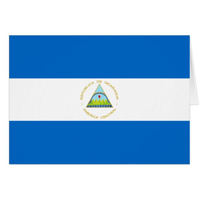 Drapeau du Nicaragua (Devant horizontal)