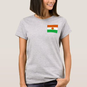 Drapeau du Niger et carte des T-shirts