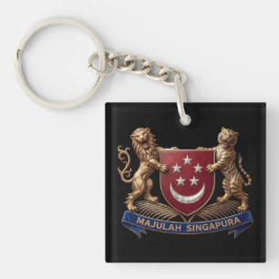 drapeau du pays singapour symbole emblème blason a