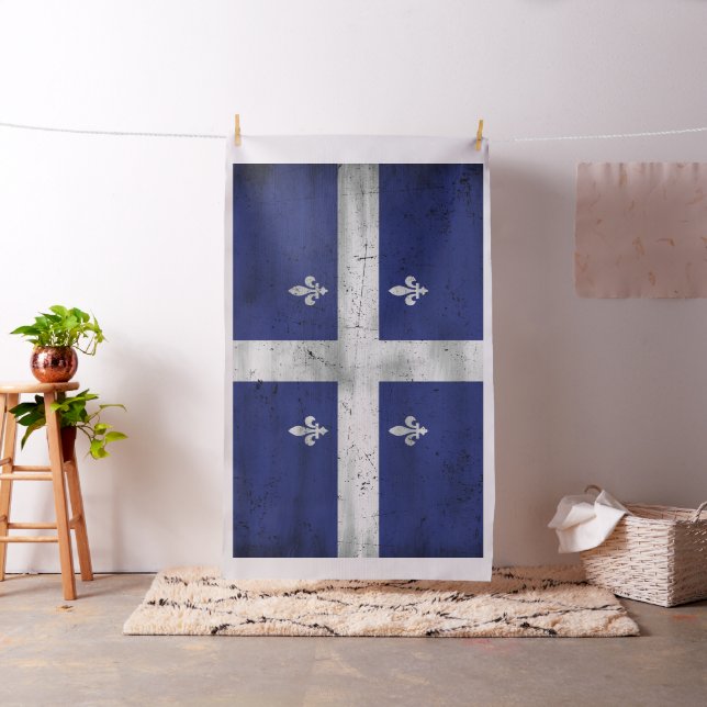 Drapeau du Québec style grunge érodé Stoff (Beispiel)