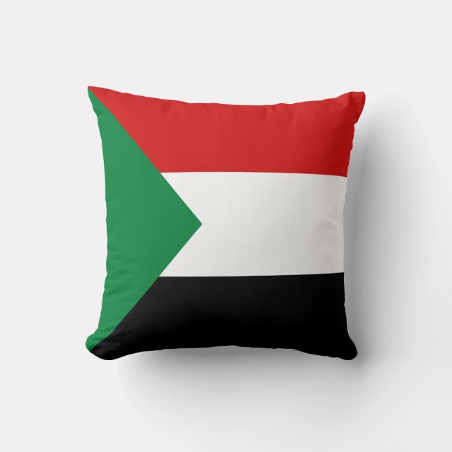 Drapeau du Soudan x Coussin à drapeau (Recto)