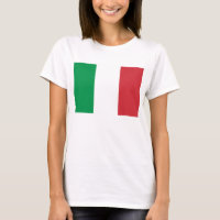 Drapeau du T-shirt de base des femmes de l'Italie
