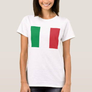 Drapeau du T-shirt de base des femmes de l'Italie