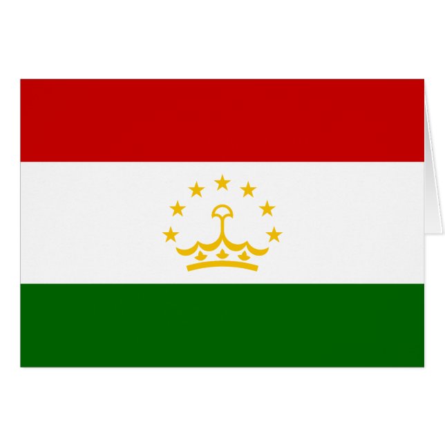 Drapeau du Tadjikistan (Devant horizontal)