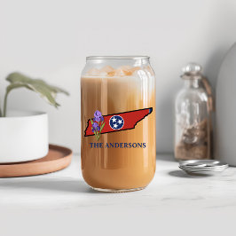 Drapeau du Tennessee avec fleur d'état Iris texte 