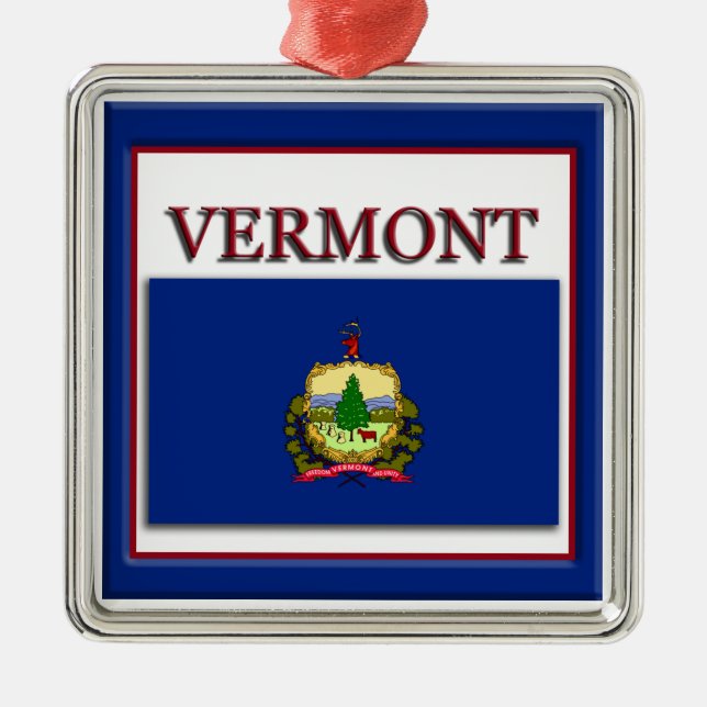 Drapeau du Vermont Ornement de Noël (Devant)