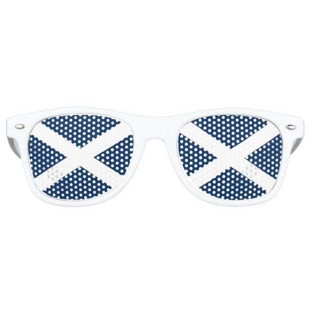 Drapeau écossais amusant lunettes blanches (Devant)