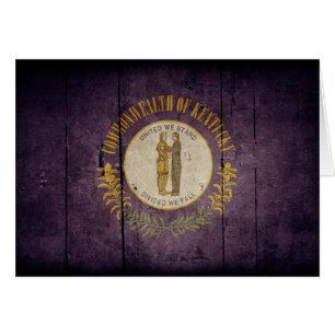 Drapeau en bois rocailleux du Kentucky