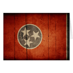 Drapeau en bois rocailleux du Tennessee
