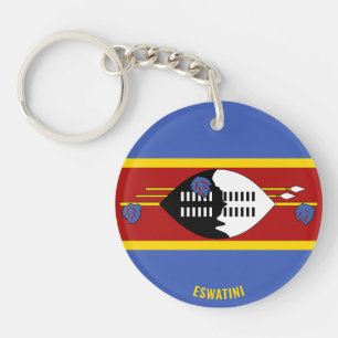 Drapeau Eswatini Charme Porte - clé patriotique