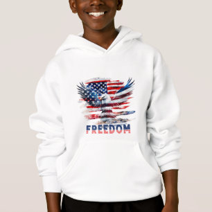 Drapeau et aigle des Etats-Unis.Liberté.