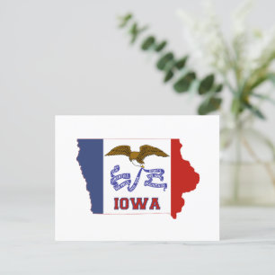 Drapeau et carte de l'État de l'Iowa