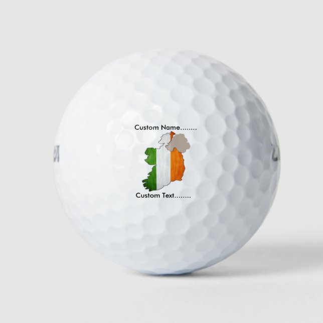 Drapeau et carte de l'Irlande du Sud sur une balle (Devant)