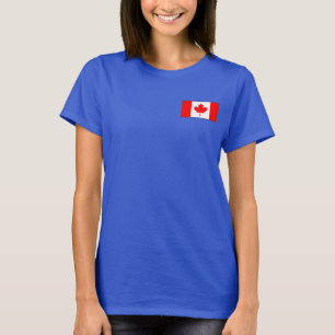 Drapeau et carte du Canada T-shirt