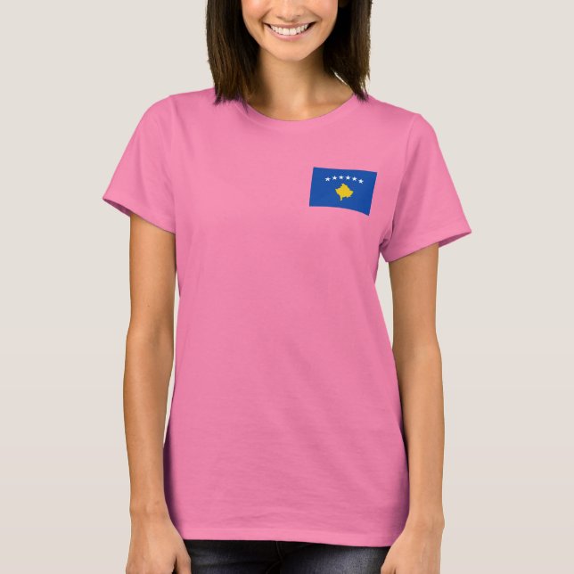 Drapeau et carte du Kosovo t-shirt (Devant)