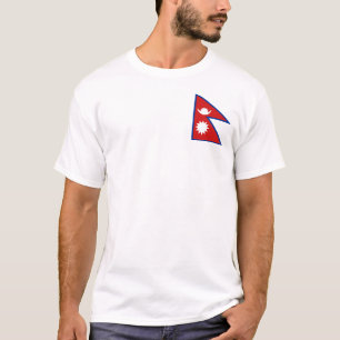 Drapeau et carte du Népal T-shirt