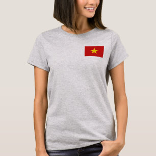 Drapeau et carte du Vietnam T-Shirt