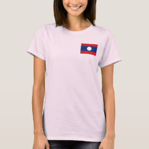 Drapeau et carte Laos T-Shirt