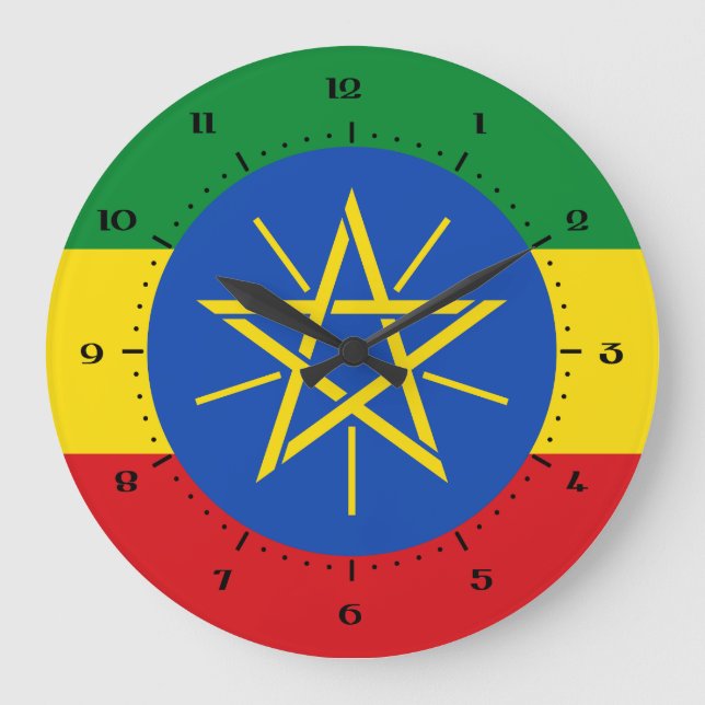 Drapeau éthiopien Horloges (Recto)