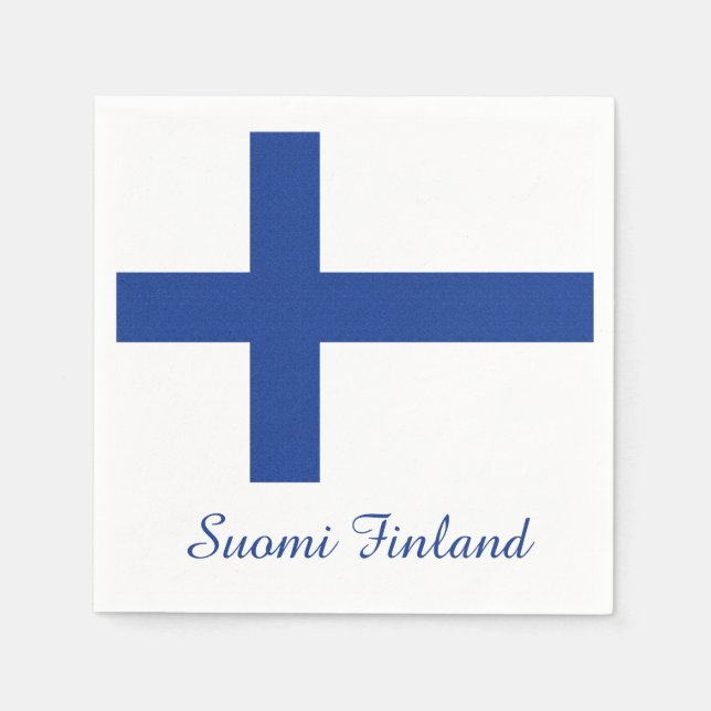 Drapeau finlandais serviettes en papier (Devant)