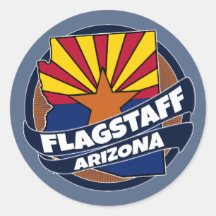 Drapeau Flagstaff Arizona éclatant autocollants ro