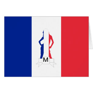 Drapeau français et monogramme fille