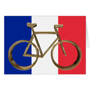 Drapeau Français Golden Vélo Cycliste cycliste