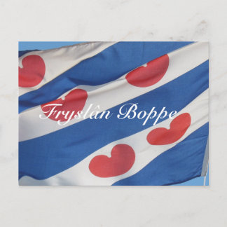 Drapeau frison Fryslân Boppe Carte postale Kaart