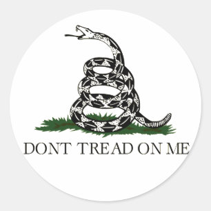 Drapeau Gadsen, ne me touchez pas, Sticker rond