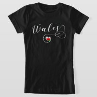 Drapeau Gallois En Coeur, T-shirt Gallois