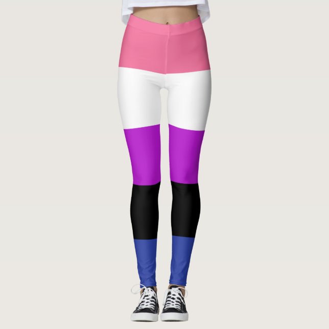 Drapeau Genderfluide Leggings (Devant)