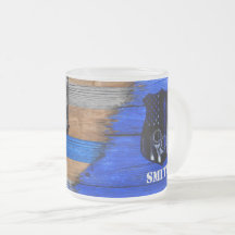 Drapeau givré mince Ligne bleue Mug