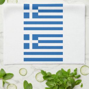 Drapeau grec Grèce Bleu Blanc Serviettes de cuisin