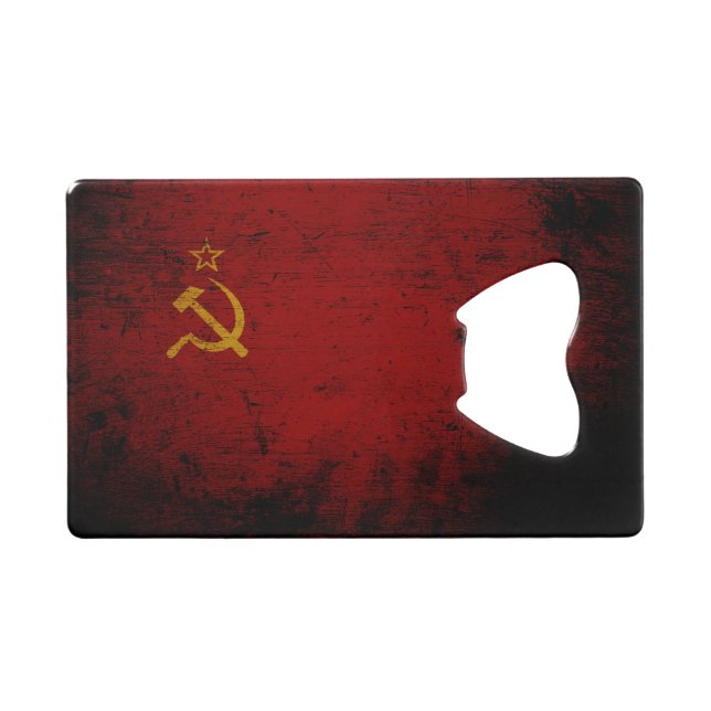 Drapeau grunge noir d'Union Soviétique (Devant (Horizontal))