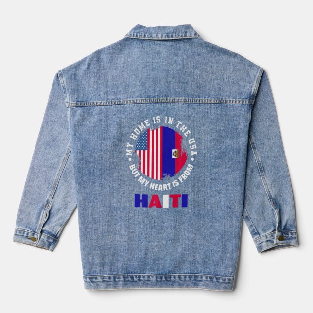 Drapeau Héritage Patriote Coeur Haïti (Verso)