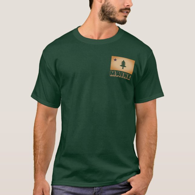 Drapeau historique du Maine (1901-1909) T-Shirt (Devant)