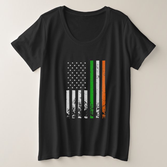 Drapeau irlandais américain Irlande JOUR DE LA SAI (Design devant)