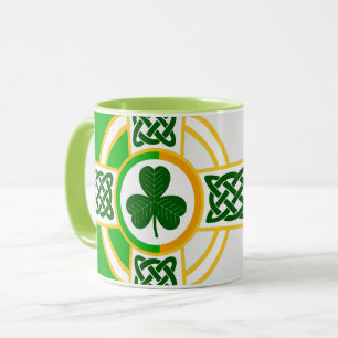 Drapeau irlandais celtique Design Tasse à deux ton