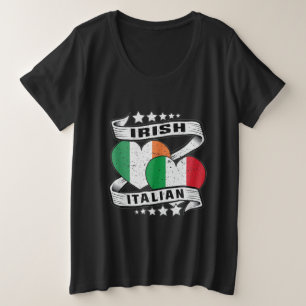 Drapeau irlandais demi-irlandais italien irlandais