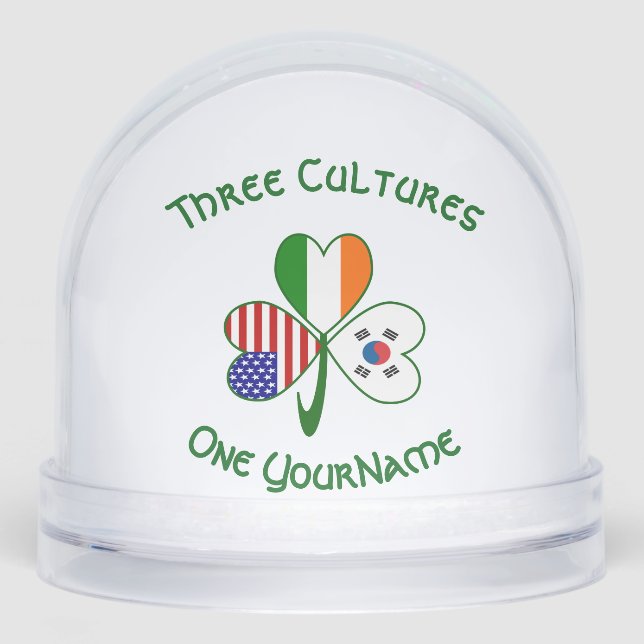 Drapeau irlandais sud-coréen Shamrock personnel (Avant)