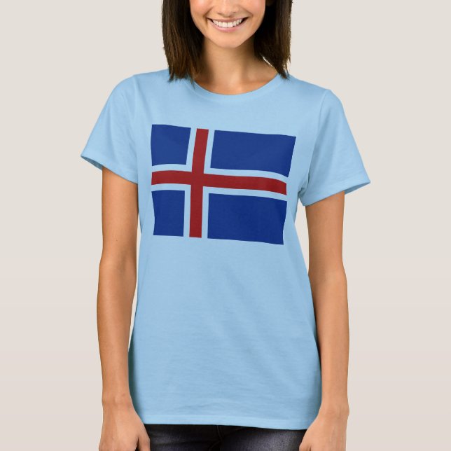Drapeau Islande x Carte T-shirt (Devant)