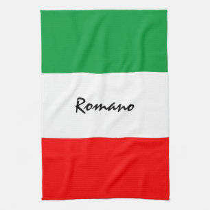 Drapeau italien-américain personnalisé Serviette d