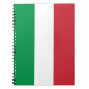 Drapeau italien de carnet de notes à spirale fait