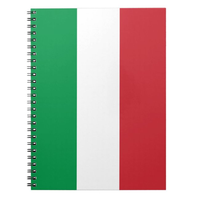 Drapeau italien de carnet de notes à spirale fait (Devant)