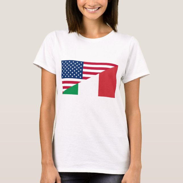 Drapeau italien féminin T-shirt (Devant)