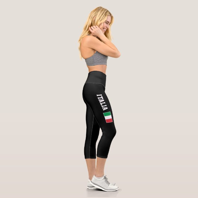 Drapeau italien haut de taille Capri leggings (Droite)