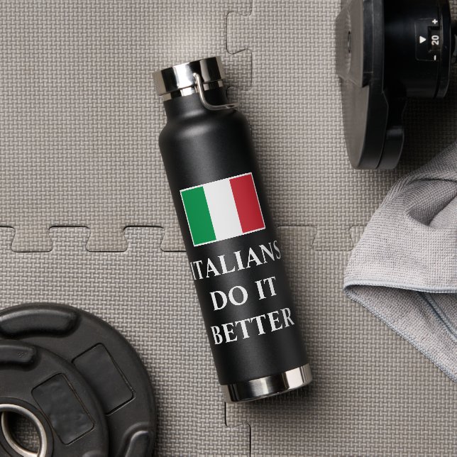 Drapeau italien italien bouteille d'eau personnali (Couvercle)