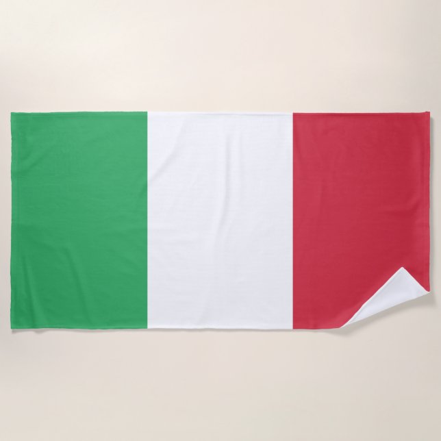Drapeau italien serviette de plage (Devant)